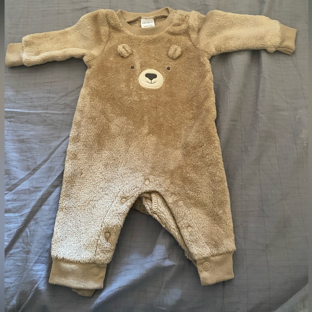 Cozy Brown Bear Kids One Piece NB